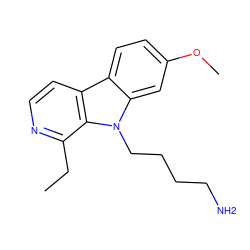 CCc1nccc2c3ccc(OC)cc3n(CCCCN)c12 ZINC000084604167