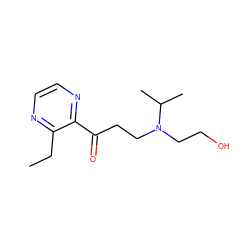 CCc1nccnc1C(=O)CCN(CCO)C(C)C ZINC000045386284