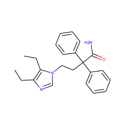 CCc1ncn(CCC(C(N)=O)(c2ccccc2)c2ccccc2)c1CC ZINC000029486712