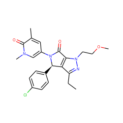 CCc1nn(CCOC)c2c1[C@@H](c1ccc(Cl)cc1)N(c1cc(C)c(=O)n(C)c1)C2=O ZINC000220321759