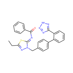 CCc1nn(Cc2ccc(-c3ccccc3-c3nn[nH]n3)cc2)/c(=N/C(=O)c2ccccc2)s1 ZINC000029245991