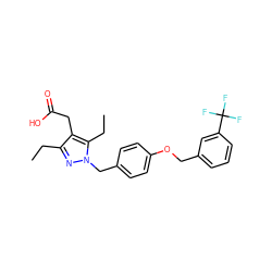 CCc1nn(Cc2ccc(OCc3cccc(C(F)(F)F)c3)cc2)c(CC)c1CC(=O)O ZINC000168953031