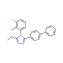 CCc1nnc(-c2ccc(-c3ccccc3)cc2)n1-c1cccc(F)c1C ZINC000096283509