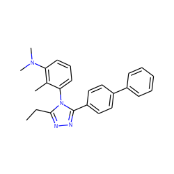 CCc1nnc(-c2ccc(-c3ccccc3)cc2)n1-c1cccc(N(C)C)c1C ZINC000096283514