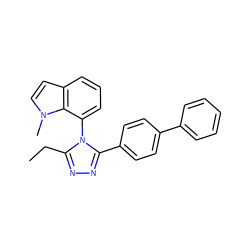 CCc1nnc(-c2ccc(-c3ccccc3)cc2)n1-c1cccc2ccn(C)c12 ZINC000073198551