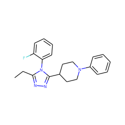 CCc1nnc(C2CCN(c3ccccc3)CC2)n1-c1ccccc1F ZINC000096283520