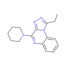 CCc1nnc2c(N3CCCCC3)nc3ccccc3n12 ZINC000026378086