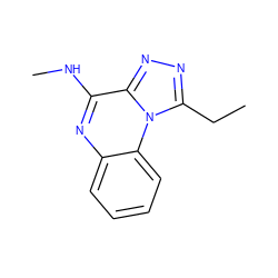 CCc1nnc2c(NC)nc3ccccc3n12 ZINC000007504136