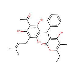 CCc1oc(=O)c([C@@H](c2ccccc2)c2c(O)c(CC=C(C)C)c(O)c(C(C)=O)c2O)c(O)c1C ZINC000200418072