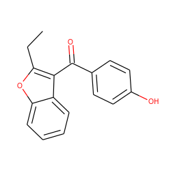 CCc1oc2ccccc2c1C(=O)c1ccc(O)cc1 ZINC000000000071