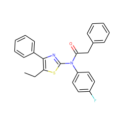 CCc1sc(N(C(=O)Cc2ccccc2)c2ccc(F)cc2)nc1-c1ccccc1 ZINC000002170691