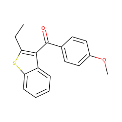 CCc1sc2ccccc2c1C(=O)c1ccc(OC)cc1 ZINC001772612980