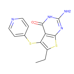 CCc1sc2nc(N)[nH]c(=O)c2c1Sc1ccncc1 ZINC000042920837