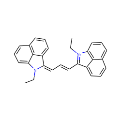 CCn1/c(=C/C=C/C2=[N+](CC)c3cccc4cccc2c34)c2cccc3cccc1c32 ZINC000032106028