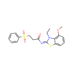 CCn1/c(=N\C(=O)CCS(=O)(=O)c2ccccc2)sc2cccc(OC)c21 ZINC000100911202