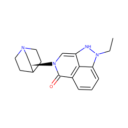 CCn1[nH]c2cn([C@@H]3CN4CCC3CC4)c(=O)c3cccc1c23 ZINC000169724403