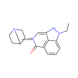 CCn1[nH]c2cn([C@H]3CN4CCC3CC4)c(=O)c3cccc1c23 ZINC000169724402