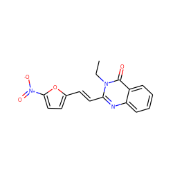 CCn1c(/C=C/c2ccc([N+](=O)[O-])o2)nc2ccccc2c1=O ZINC000004141549