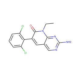 CCn1c(=O)c(-c2c(Cl)cccc2Cl)cc2cnc(N)nc21 ZINC000003815557