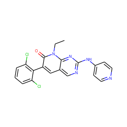 CCn1c(=O)c(-c2c(Cl)cccc2Cl)cc2cnc(Nc3ccncc3)nc21 ZINC000003815350