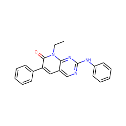 CCn1c(=O)c(-c2ccccc2)cc2cnc(Nc3ccccc3)nc21 ZINC000003832238