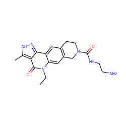 CCn1c(=O)c2c(C)[nH]nc2c2cc3c(cc21)CN(C(=O)NCCN)CC3 ZINC000028957013