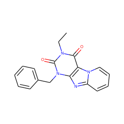 CCn1c(=O)c2c(nc3ccccn32)n(Cc2ccccc2)c1=O ZINC000013475102