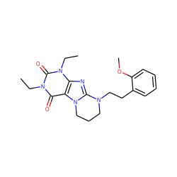 CCn1c(=O)c2c(nc3n2CCCN3CCc2ccccc2OC)n(CC)c1=O ZINC000103249907