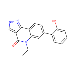 CCn1c(=O)c2c[nH]nc2c2ccc(-c3ccccc3O)cc21 ZINC001772621594