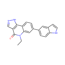 CCn1c(=O)c2cn[nH]c2c2ccc(-c3ccc4[nH]ccc4c3)cc21 ZINC000205098206