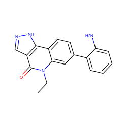 CCn1c(=O)c2cn[nH]c2c2ccc(-c3ccccc3N)cc21 ZINC000205096731