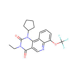 CCn1c(=O)c2cnc3c(OC(F)(F)F)cccc3c2n(C2CCCC2)c1=O ZINC000117791331