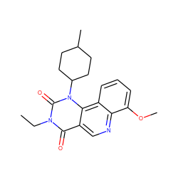 CCn1c(=O)c2cnc3c(OC)cccc3c2n(C2CCC(C)CC2)c1=O ZINC000117792013