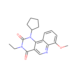 CCn1c(=O)c2cnc3c(OC)cccc3c2n(C2CCCC2)c1=O ZINC000117793373