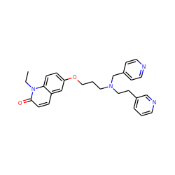 CCn1c(=O)ccc2cc(OCCCN(CCc3cccnc3)Cc3ccncc3)ccc21 ZINC000115631917