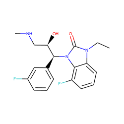 CCn1c(=O)n([C@@H](c2cccc(F)c2)[C@H](O)CNC)c2c(F)cccc21 ZINC000043077530