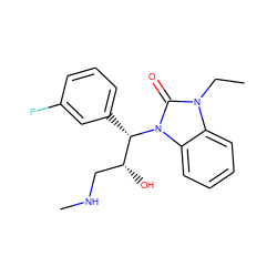 CCn1c(=O)n([C@@H](c2cccc(F)c2)[C@H](O)CNC)c2ccccc21 ZINC000043020041