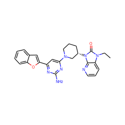 CCn1c(=O)n([C@H]2CCCN(c3cc(-c4cc5ccccc5o4)nc(N)n3)C2)c2ncccc21 ZINC000071296861