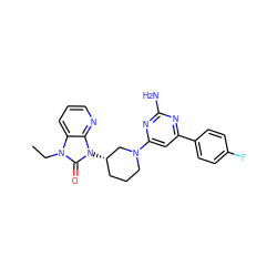 CCn1c(=O)n([C@H]2CCCN(c3cc(-c4ccc(F)cc4)nc(N)n3)C2)c2ncccc21 ZINC000043203710