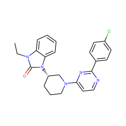 CCn1c(=O)n([C@H]2CCCN(c3ccnc(-c4ccc(Cl)cc4)n3)C2)c2ccccc21 ZINC000071319292