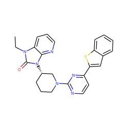 CCn1c(=O)n([C@H]2CCCN(c3nccc(-c4cc5ccccc5s4)n3)C2)c2ncccc21 ZINC000071318205