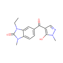 CCn1c(=O)n(C)c2ccc(C(=O)c3cnn(C)c3O)cc21 ZINC000299861011