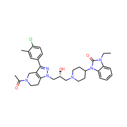 CCn1c(=O)n(C2CCN(C[C@@H](O)Cn3nc(-c4ccc(Cl)c(C)c4)c4c3CCN(C(C)=O)C4)CC2)c2ccccc21 ZINC000028127727