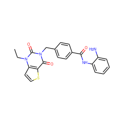 CCn1c(=O)n(Cc2ccc(C(=O)Nc3ccccc3N)cc2)c(=O)c2sccc21 ZINC000028826554