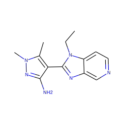 CCn1c(-c2c(N)nn(C)c2C)nc2cnccc21 ZINC000028460382