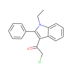 CCn1c(-c2ccccc2)c(C(=O)CCl)c2ccccc21 ZINC000003261562