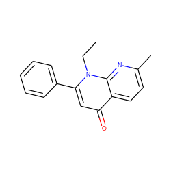 CCn1c(-c2ccccc2)cc(=O)c2ccc(C)nc21 ZINC000013579498