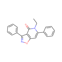 CCn1c(-c2ccccc2)cc2onc(-c3ccccc3)c2c1=O ZINC000045365378