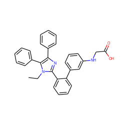 CCn1c(-c2ccccc2-c2cccc(NCC(=O)O)c2)nc(-c2ccccc2)c1-c1ccccc1 ZINC000053014157