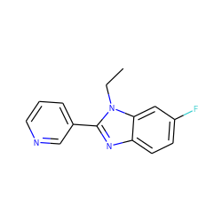 CCn1c(-c2cccnc2)nc2ccc(F)cc21 ZINC000204753341